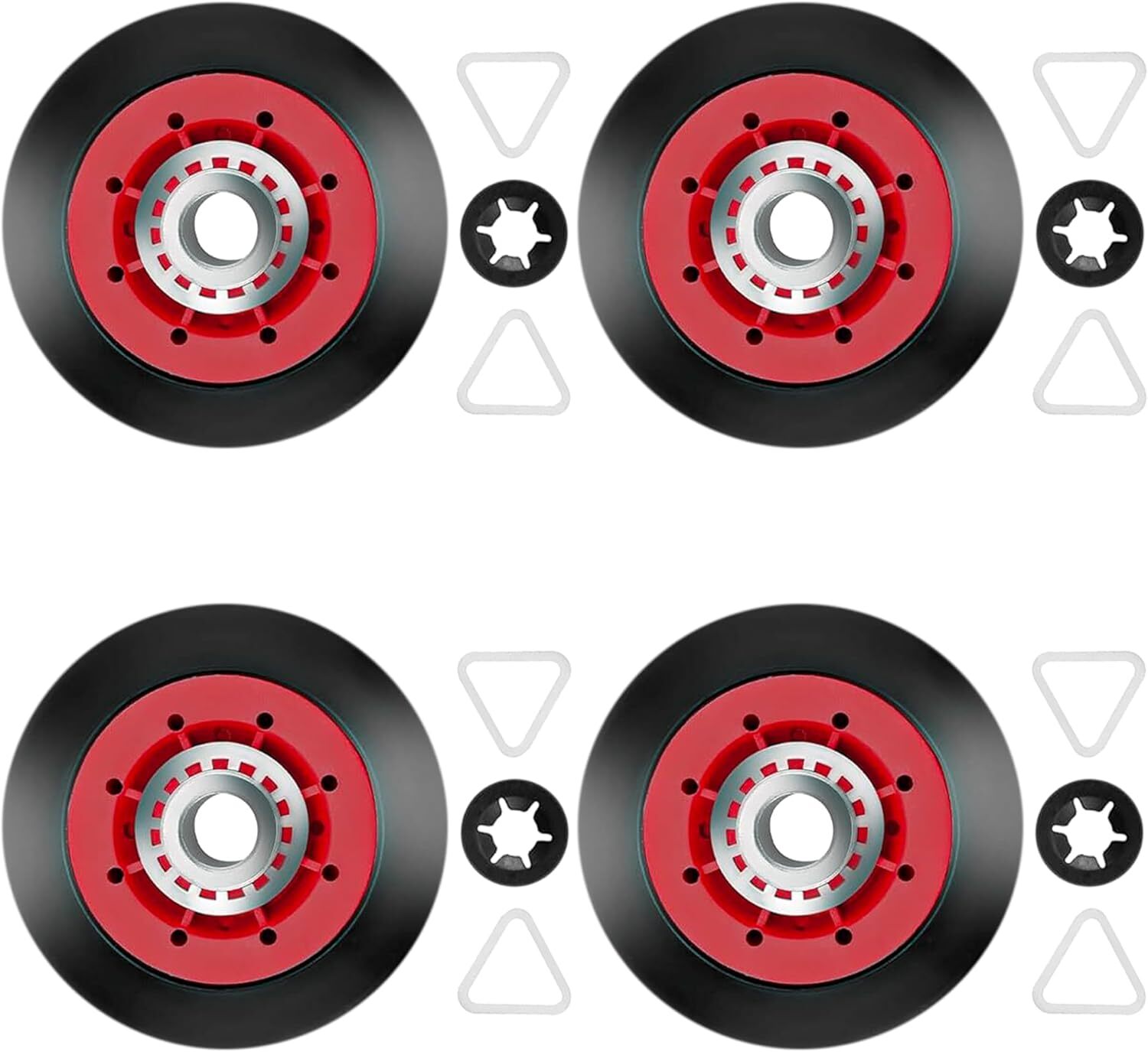 Maytag Washer Drum Roller Kit 4Pcs Fits MEDE500VW1 MEDC215EW1 MEDB835DW3 MEDX655DW1  