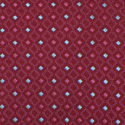 DAVID DONAHUE Mens Burgundy GEOMETRIC Handmade Self-tipped Woven Silk Tie NWT