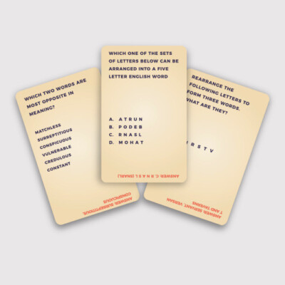 Gehirntraining Puzzle Übungen Pack 100 Karten Deck Set Boost Your Brain