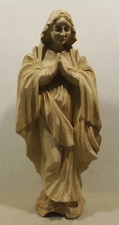 Heilige Maria  sch&ouml;ne geschnitzte helle Holzskulptur 54cm Handarbeit