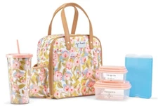 Alja Horvat/Fit & Fresh Flowers 5-Piece Lunch Tote Tumbler Ice Pack 2 Containers
