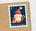 Christmas Stamp Stickers | Santa Stamp Stickers | North Pole Airmail Stickers
