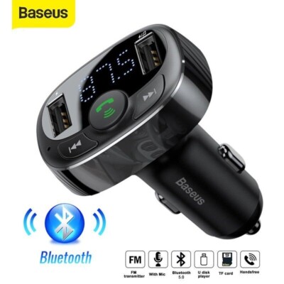 Bluetooth 5.0 Auto Wireless FM Transmitter Adapter 2 USB Port Ladegerät