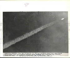 1962 Press Photo Vapor Trail behind Scott Carpenter's Atlas Rocket Launch
