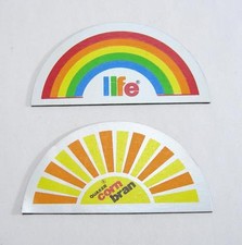Vintage Life  Quaker Corn Bran Cereal Premium Magnets Advertising Rainbow