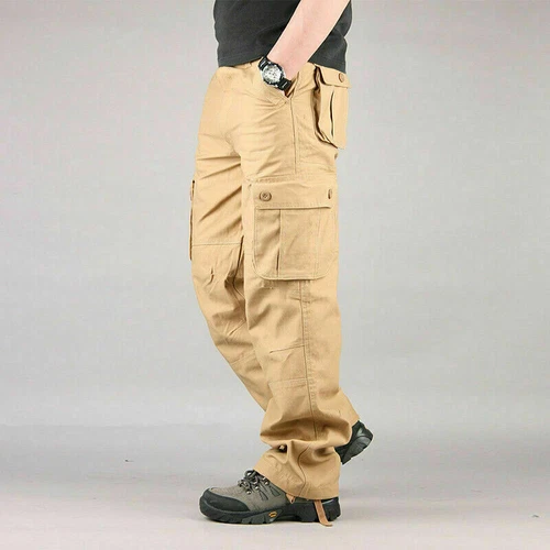Men's   Outdoor Pocket Pants Tactical Cargo Army Work Trousers Plus Size - Picture 15 of 27