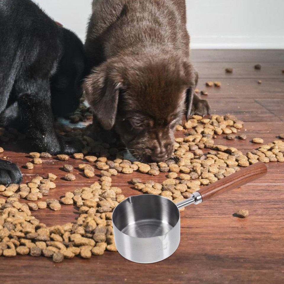 Dog Food Spoon Small Pet Food Spoon Wooden Handle Pet Food Measuring