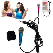 Mini Microphone Perfect Portable Fits Personal Live and KTV BLUE