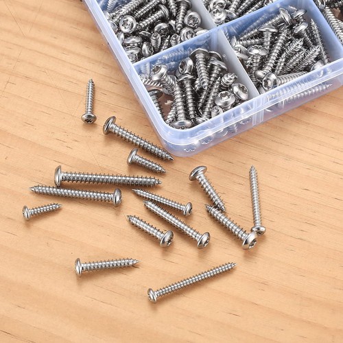 Juego de 405 tornillos de cabeza Torx de acero inoxidable, M3/M3,5/M4, cabeza plana y redonda - Imagen 5 de 8
