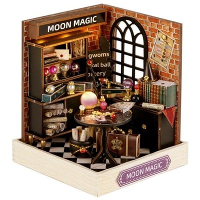 DIY Miniature Dollhouse Kit with Furniture, 1:24 Scale Creative Moon Magic