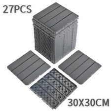 Interlocking Waterproof Decking Tiles 30x30cm Outdoor Patio Garden Floor Terrace
