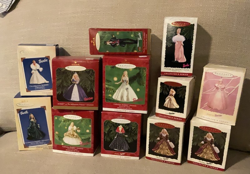 Hallmark Keepsake Ornament Barbie Lot Of 18