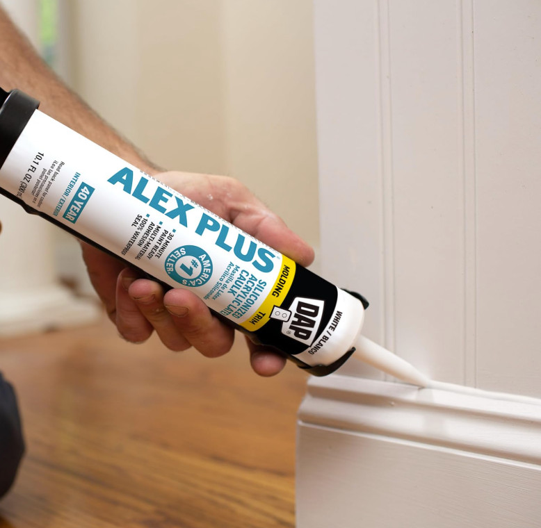 Acrylic Latex Caulk White 10.1 Oz Waterproof Sealant Indoor Outdoor Use