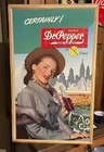 Vintage DR. PEPPER cardboard ADVERTISING SIGN litho SODA gas oil 10-2-4 o'clock