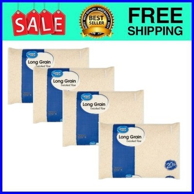 Great Value Long Grain Enriched Rice, 20 lb, 4 pack
