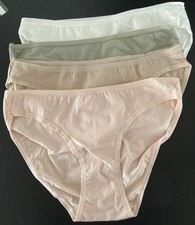 LOT NICE 4 Women Bikini Panties Brief Assorted Colors Cotton Underwear M