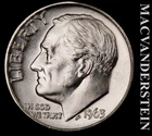 1963-D Roosevelt Dime- Choice Gem Brilliant Unc- Luster- No Reserve #L5598