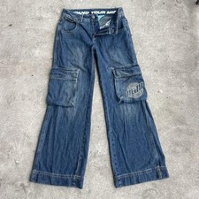 ALAB Wide Leg Baggy Rave Jeans Jnco Skater Y2K 90s Streetwear 4