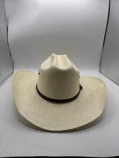 Twister Shantung Panama Straw Cowboy Hat 6 7/8 Cream Wide Brim Western Rodeo