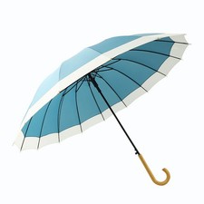 Large Stick Umbrella 48 Inch with Wood Hook Handle Automatic Opened for Men a...