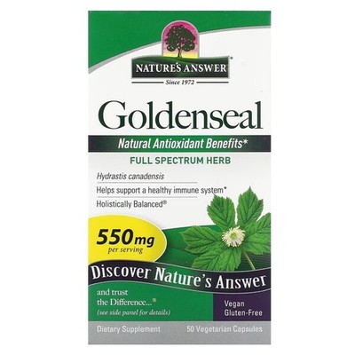 Natures Answer Goldenseal Root, Capsules - 50 vcaps (579,80 EUR/kg)