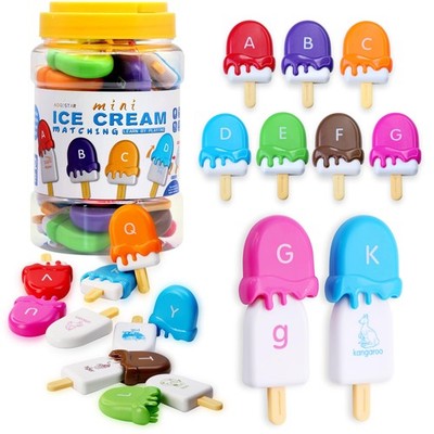 ABC Alphabet Learning Toys Alphabet Popsicles Animal Matching Toy Uppercase L...