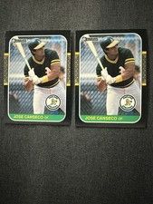 1987 Donruss Baseball Cards (2) #97 JOSE CANSECO-Oakland A's