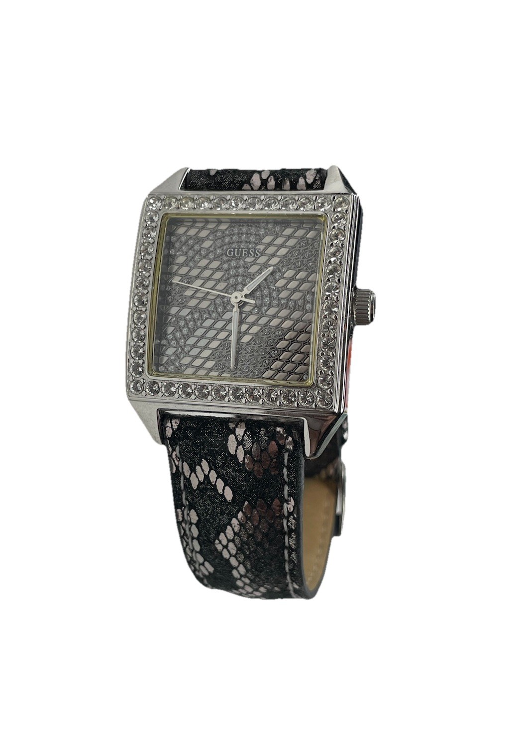 GUESS Watch Python Snake Animal Print Leather Cry… - image 1
