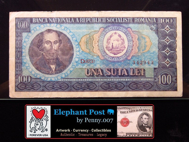 Romania 100 Lei 1966 P97 National Bank Socialist Republic Money 5a2943