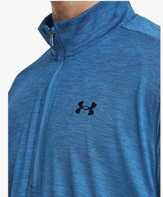 NEW! Under Armour Mens UA Tech Vent 1/2 Zip Blue Long Sleeve Stretch Small (a58)