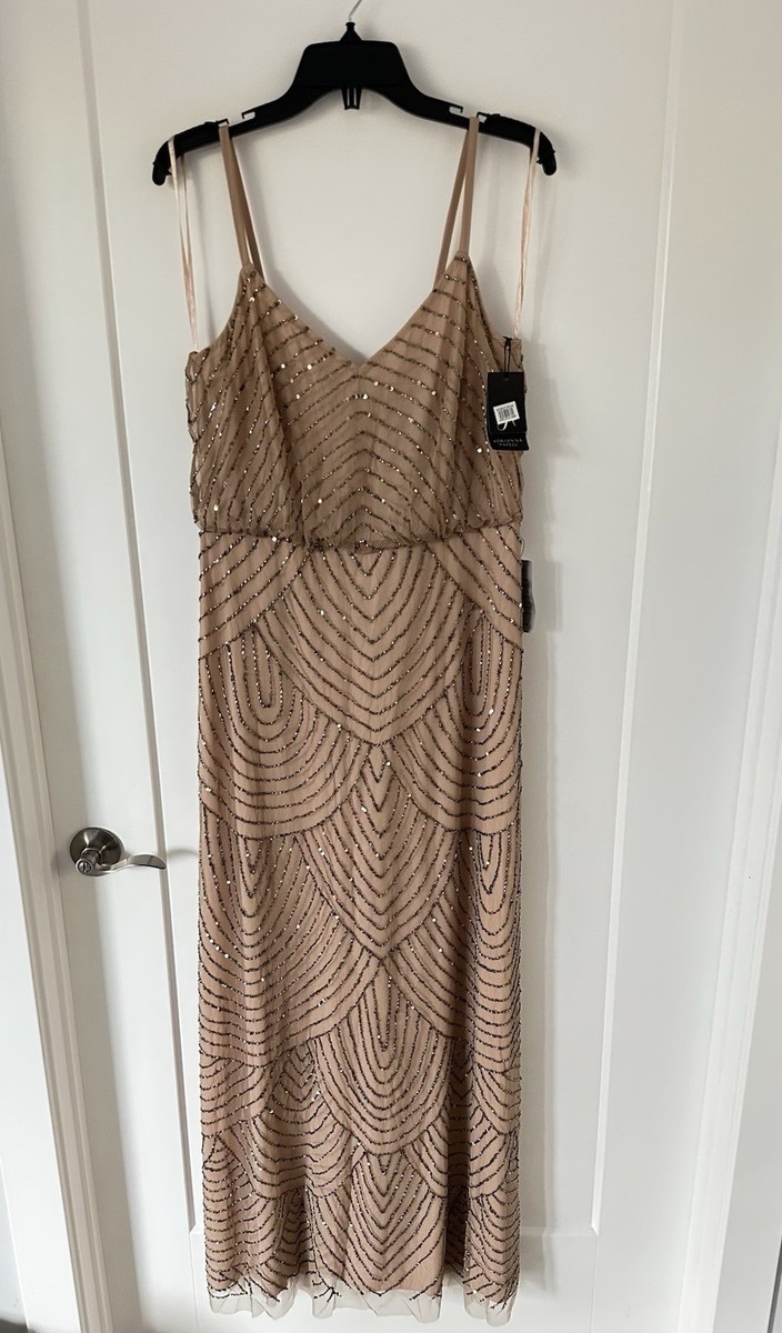 adrianna papell deco beaded dress Adrianna Papell
