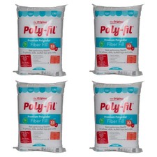 4 Pack Polyfill Stuffing Polyester Fiber Pillow Filling Crafts Sewing DIY 32 Oz