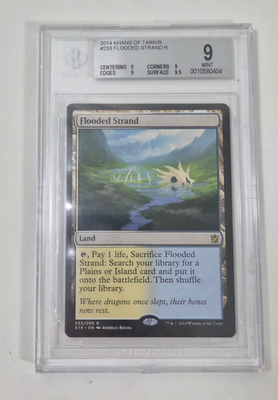 #ad #ad Flooded Strand Khans Of Tarkir MTG Beckett Graded BGS 9 Quad Mint NM $34.99