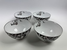 4 MIKASA Chocolate Swirl Soup or Cereal Bowls 5 1/2" Gourmet Basics