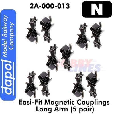 Easi-Fit MAGNETKUPPLUNGEN 9,6mm langer Arm Spur N 5 Paar Dapol 2A-000-013