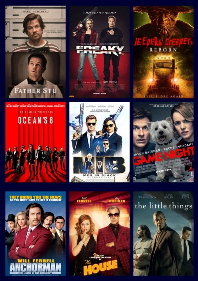 (9) Redbox Movies: Freaky The House  Ocean's 8 MIB Father Stu Game Night + READ - Image 3 of 3