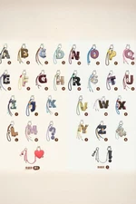 100% Authentic Pop Mart Labubu A-Z Pin for Love Letter Keychains NEW