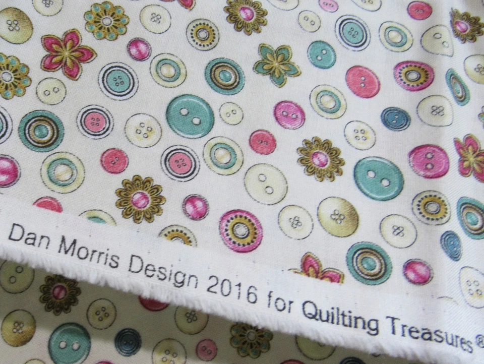 2/3 yd CuTe aS a BuTToN Dan Morris Quilting Treasures Cotton Quilt Fabric NEW - Image 2 of 3
