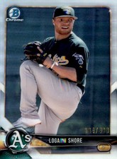 2018 Bowman Chrome #BCP202 Logan Shore Prospects Refractor #/499