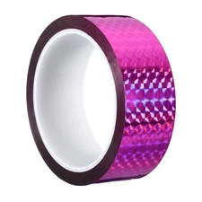35mmx50m Prism Tape, Holographic Reflective Adhesive Craft Decoration, Rose Red