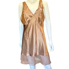 Inner Most Sears Vintage 90s Bronze Satin Chemise Nightgown Womens XL