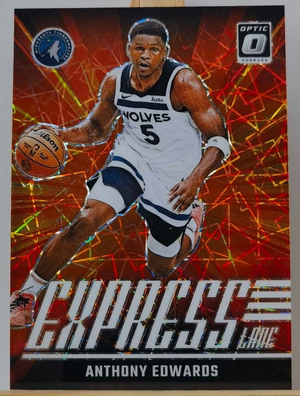 Anthony Edwards 2024-25 Panini Donruss Optic Express Lane White Velocity /59 #7