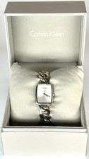Women s Calvin Klein Swiss Made Watch K5D 2M1 Stainless Steel Silver Tone Chain