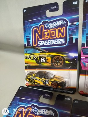 Hot Wheels Neon Speeders Mix #2 The Complete Set Of 8 Diecast Neon