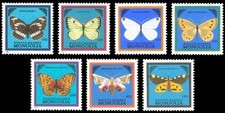 MONGOLIA 1986 FAUNA Animals. Insects BUTTERFLIES - MNH