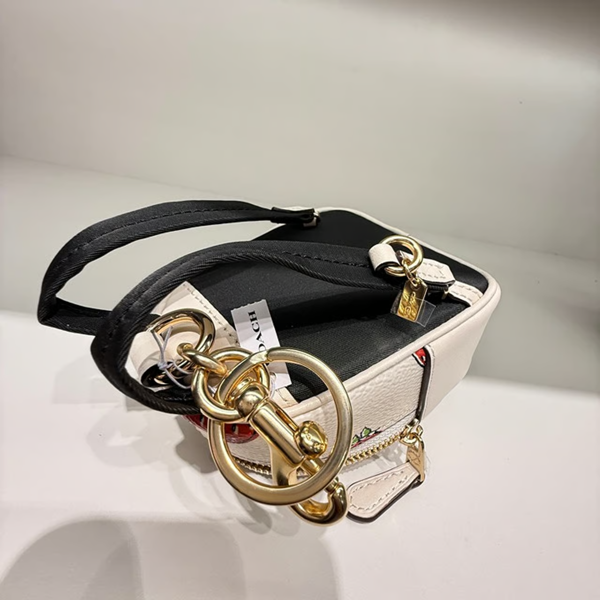 Coach Mini Court Backpack Bag Charm With Strawberry Print CAO93 | eBay