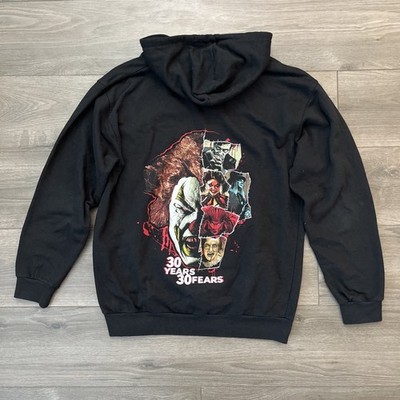 Universal Halloween Horror Nights Mens L Full Zip Hoodie Sweatshirt Black 30 Yrs