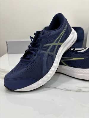 ASICS Ortholite Blue/White/Yellow Low Top Mesh Lace Up Running Sneakers