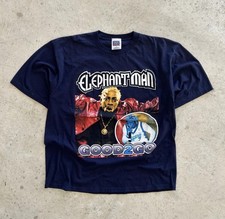 Vintage Elephant Man Good To Go Promo T-Shirt Mens XL Navy Hip Hop Rap Reggae