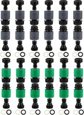 48 Pcs Garden Hose Quick Connector 3/4 Inch Plastic Water Hose Quick Connecto...